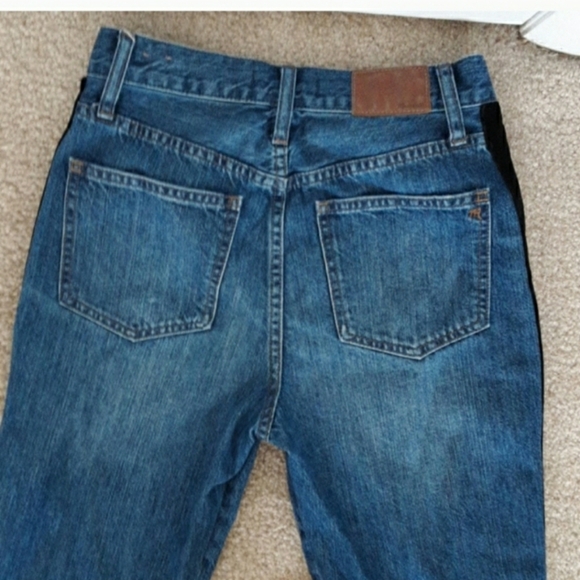 MADEWELL the perfect vintage Jean velvet tuxedo Stripe edition. Size 26 - Picture 6 of 15